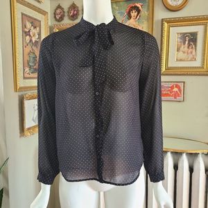 Vintage Style Polkadot Blouse